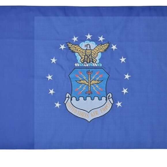 3x5 U.S. Air Force Airforce Emblem USAF Flag Double Sided Nylon Flag - Picture 1 of 7